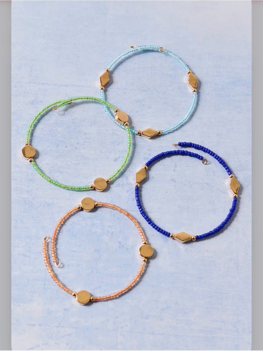 Urban outfitters beaded wire bracelet set